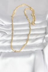 CM 14K Gold Renk Topçuk Model 60 cm Kadın Kolye
