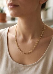 CM 14K Gold Renk Zincir Model 60 cm Kadın Kolye