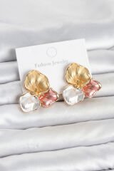 Pirinç Lotus Model Kadın Küpe