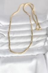 CM 14K Gold Renk Yassı Model 60 cm Kadın Kolye