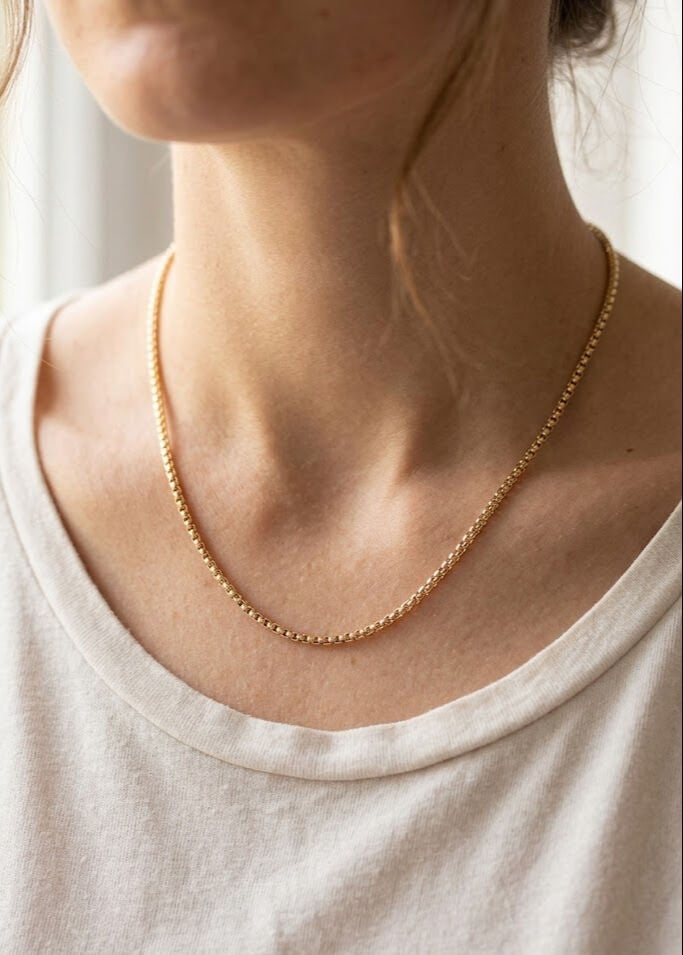 14K Gold Renk Kaplama Zincir Model CM Kadın Kolye