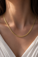 CM 14K Gold Renk Zincir Model 45 cm Kadın Kolye