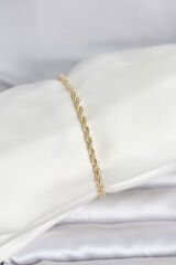 CM 14K Gold Renk Burgu Model Kadın Bileklik