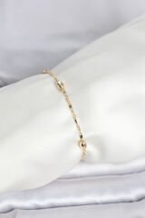 CM 14K Gold Renk Damla Topçuk Model Kadın Bileklik