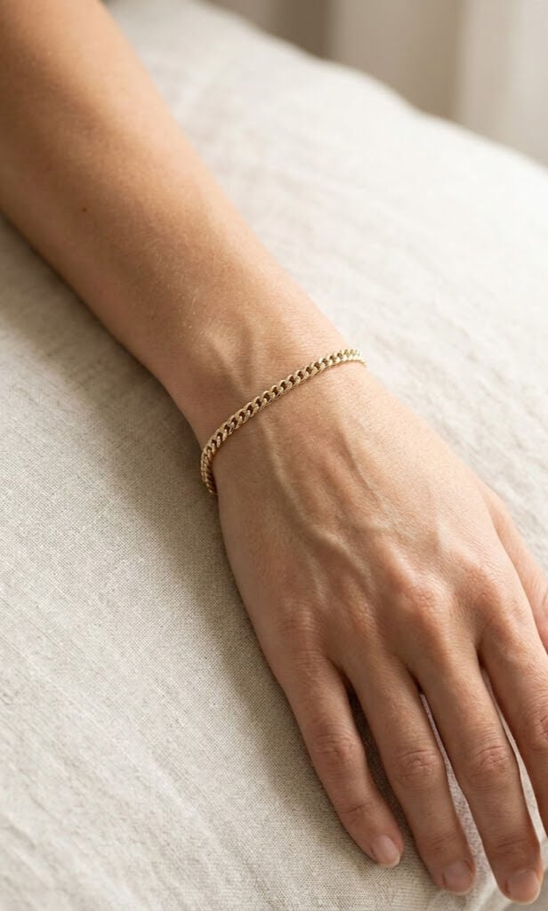 CM 14K Gold Renk Zincir Model Kadın Bileklik