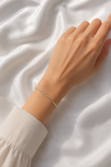 CM 14K Gold Renk Burgu Zincirli Model Kadın Bileklik