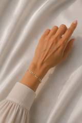 CM 14K Gold Renk Halka Zincir Model Kadın Bileklik