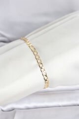 CM 14K Gold Renk Halka Zincir Model Kadın Bileklik