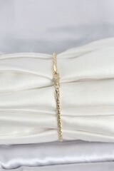 CM 14K Gold Renk Burgulu Zincir Model Kadın Bileklik