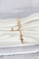 CM 14K Gold Renk Yonca Model Kadın Bileklik