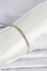 CM 14K Gold Renk Yassı Yılan Zincir Model Kadın Bileklik