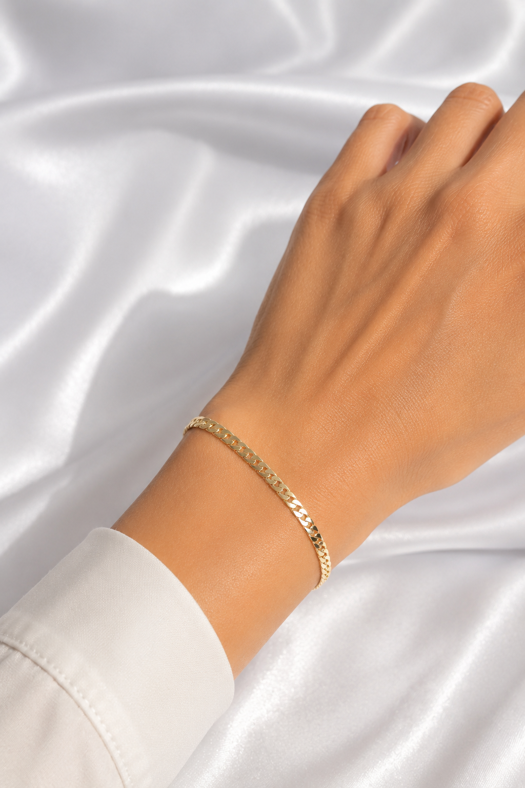 CM 14K Gold Renk Zincirli Model Kadın Bileklik