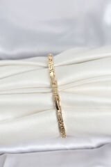CM 14K Gold Renk Geometrik Model Kadın Bileklik