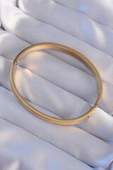 316L Çelik Gold Renk Simli Model İnce Kelepçe