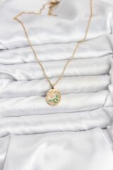 316L Çelik Zincir Papatya Figürlü Kadın Kolye