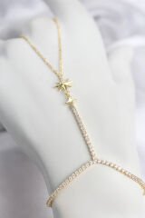 Gold Renk Pirinç Zirkon Taşlı Kutup Yıldızı Model Şahmeran