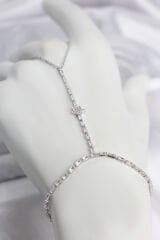 Gümüş Renk Pirinç Zirkon Taşlı Yıldız Model Şahmeran