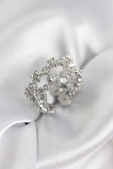 Zirkon Taşlı 2'li Model Gümüş Renk Kadın Yüzük