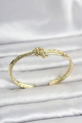 Gold Renk Düğüm Model Pirinç Kadın Bileklik