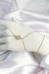 316L Çelik Zincirli Gold Renk Zirkon Taşlı Şahmeran