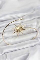 Pazu Bileklik Gold Renk Pirinç Güneş Model