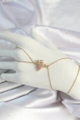 316L Çelik Gold Renk Zirkon Taşlı Kuğu Figürlü Şahmeran