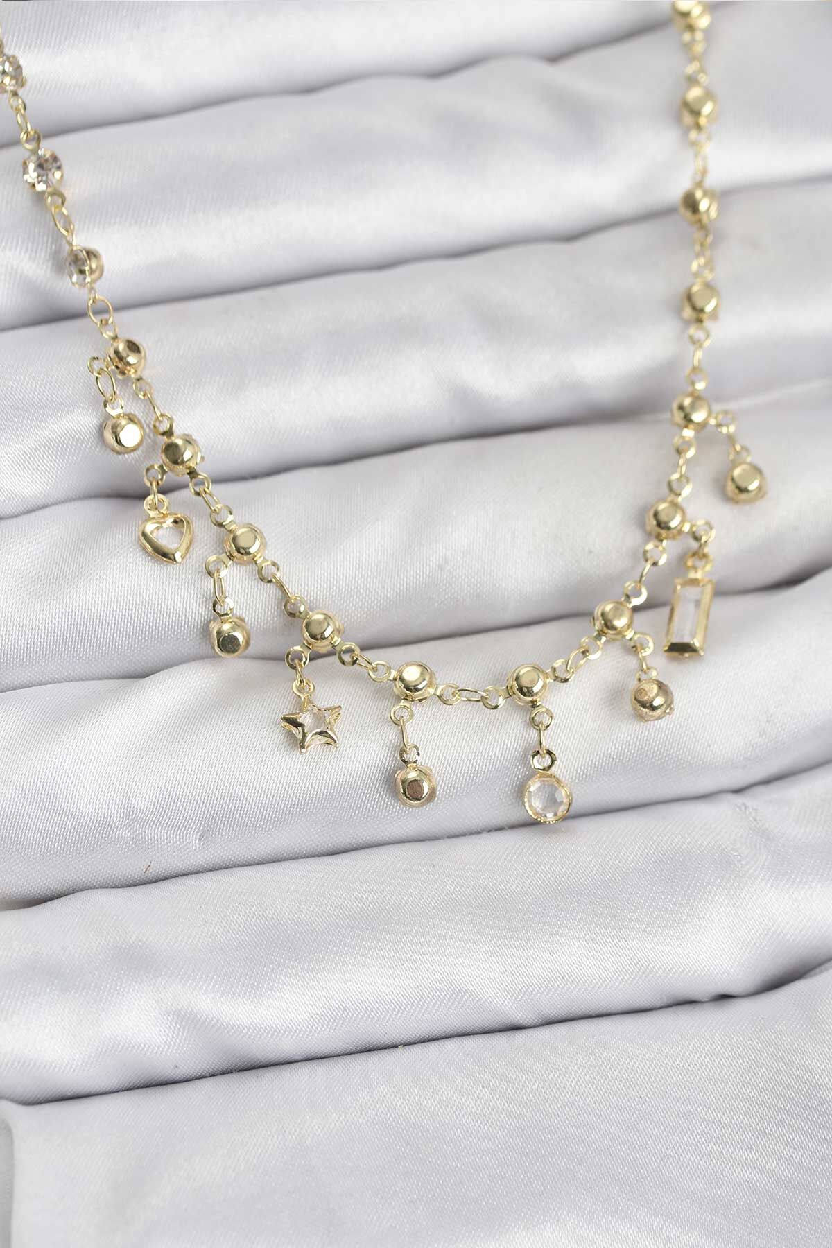 316L Çelik Zincir Gold Renk Kolye