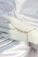 316L Çelik Zincirli Gold Renk Zirkon Taşlı Şahmeran