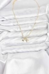 Pirinç Gold Renk Yıldız Minimal Kadın Kolye