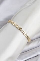 CM Model Zirkon Taşlı VIP Seri Gold Renk Pirinç Kadın Bileklik