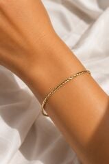 CM Gold Renk Lazer Kesim Model 65 mm Bilezik