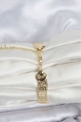 316L Çelik Gold Renk Labirent Model Kadın Bileklik