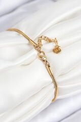 316L Çelik Zirkon Taşlı Göz Charm Model Gold Renk Kadın Bileklik