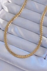 316L Çelik Gold Renk Parçalı Model Kolye