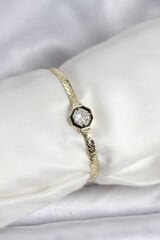 Pirinç Gold Renk Zirkon Taşlı Kadın Bileklik