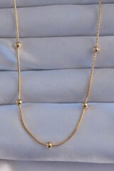 316L Çelik Gold Renk Topçuk Model Kolye