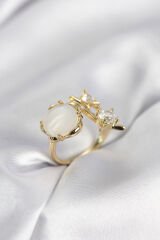 Gold Renk Kutup Yıldızı Model Kadın Yüzük