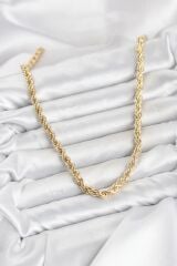 CM Burgu Model Gold Renk Pirinç 60 cm Kadın Kolye