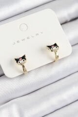 Pirinç Kuromi Model Gold Renk Çocuk Küpe