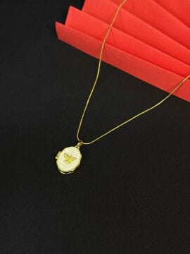 316L  Çelik Gold Renk Açılır Resimli Kolye (Fotoğraf eklenebilir)