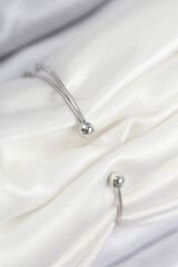 Pirinç Zirkon Taşlı Pırlanta Model Gümüş Renk Kadın Bileklik