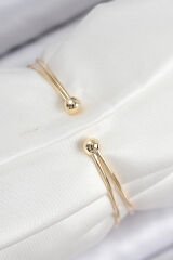 Pirinç Zirkon Taşlı Kelebek Model Gold Renk Kadın Bileklik