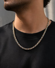 316L Çelik Mix Renk Kral Zincir Model Erkek Kolye