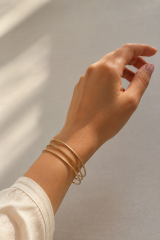 316L Çelik Gold Renk Ajda Model Kadın 65 mm Bilezik