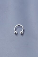 Silver Renk Yarım Halka 316L Cerrahi Çelik Piercing