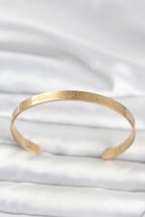 316L Çelik Gold Renk Ayetel Kürsi Yazılı Bileklik
