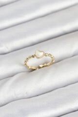 Pirinç Gold Renk Kalpli Model Kadın Yüzük