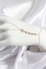 Pirinç Zirkon Taşlı Yıldız Model Gold Renk Kadın Şahmeran