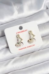 Pirinç Gold Renk Yıldız Model Kadın Küpe