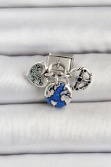 316L Çelik Gümüş Renk Travel Model Nomination Charm